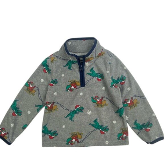 OshKosh B'gosh Holiday Dino Half-Zip Pullover size 3T - Picture 1 of 8